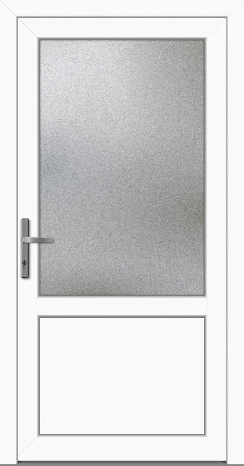 Kunststoff-Aluminium Nebeneingangstür nach Maß "CELINE-Q" 71 mm Weiß RAL 9016 beidseitig innen öffnend DIN links