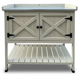 HABAU Pflanztisch mit Ablage und Schrank, 98 x 48 x 97 cm, aus Holz