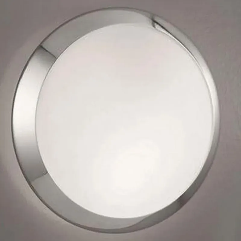 Borea Wand- und Deckenleuchte Nickel satiniert IP44 Badezimmer geeignet von Fabas Luce