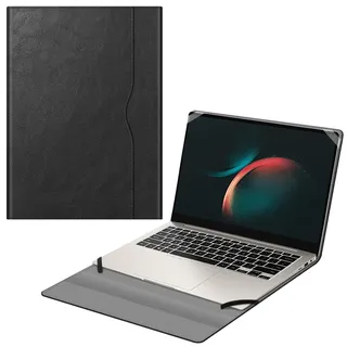 Fintie Hülle für 14 Zoll Samsung Galaxy Book 5 Pro,Galaxy Book 4 Edge - Premium Folio Schutzhülle mit Dokumentschlitze, Schwarz