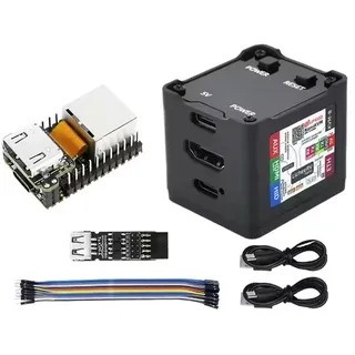 Sipeed NanoKVM IP-KVM Mini Remote Control Operations Maintenance Server, 1TOPS NPU 1GHz C906 RISC-V Linux Single Board Computer, mit HDMI 100M Netzwerkanschluss (Black Full Kit)