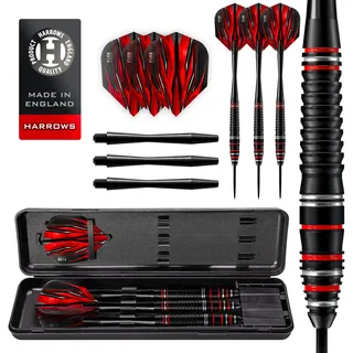 HARROWS Fire High Grade Alloy Darts - Black / Red - 22 g