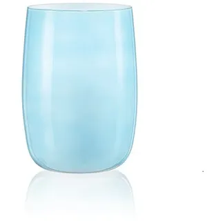 CRYSTALEX Vase Caribbean Dream Minze Kristallglas 180 mm Bohemia hellblau weiß