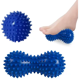 Massagebälle, Igelball Massageball Hart, Massagebälle Faszienball, Massageball Set 2er Igelbälle, faszienball igelball Massagebälle, Spikey Ball Massage für Muskelmassage von Fuß, Bein und Hand