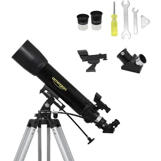 Omegon Teleskop AC 102/660 AZ-3 | Weitfeld-Refraktor-Teleskop | 102mm Öffnung | 660mm Brennweite | Einfache Bedienung | Perfekt für Mond- und Sternbeobachtung