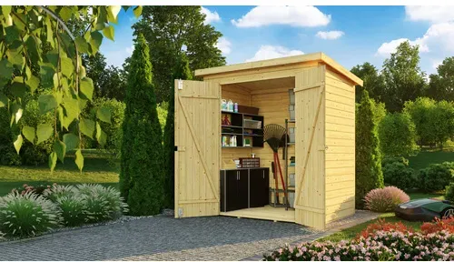 Mr. GARDENER Gartenhaus »Nyland«, Holz, BxHxT: 170 x 201 x 120 cm (Außenmaße) - beige