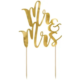 Partydeco Tortendeko Hochzeit Mr&Mrs