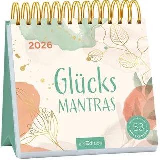 arsEdition Postkartenkalender Glücksmantras 2026