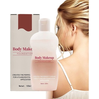 Ashopfun Wasserdichte Körper-Make-up-Foundation, Make-up für Schwimmen, Beine und Körper, Vollständige Abdeckung von Hautunreinheiten, Narben und Tattoos, Matt, Creme, 100 ml, 1 Stück