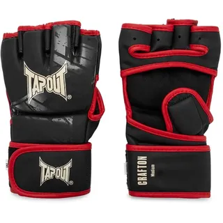 TapouT MMA-Trainingshandschuhe aus Kunstleder (1 Paar) Crafton, Black/Red/Ecru, L