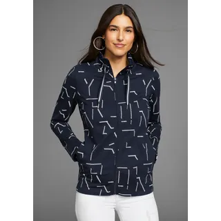 delmao Sweatjacke mit Allover-Print - NEUE KOLLEKTiON blau