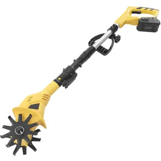 20V Akku-Bodenhacke und Kultivator, Gartenfräse Elektrisch 17 cm Arbeitstiefe, 10cm Arbeitsbreite, Bodenfräse mit Batterie für Garten und Rasen