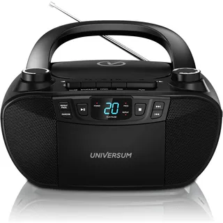 Universum BB 200 - tragbarer CD-Player mit Radio, Kassette & Lautsprecher – Boombox mit AUX & 3,5mm Kopfhöreranschluss
