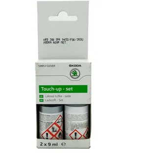 Skoda Original Lackstift Set Aqua Blau Metallic 3U3U F8K
