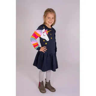 happy girls Sweatkleid mit wunderschönem Einhorn-Motiv blau 92 EU