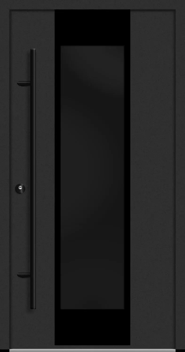 Aluminium Haustür "BENJA" BLACKLINE 68 mm energiesparend Anthrazit Eisenglimmer DB 703 beidseitig innen öffnend DIN links
