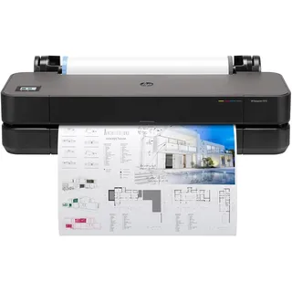 HP DesignJet T210 24 Zoll, 61 cm 8AG32D, Großformatdrucker, Plotter, Standard A4-A1, 59 A1-Ausdrucke/Stunde, 45 Sekunden pro Seite, Recyceltes Metall, Click,Schwarz