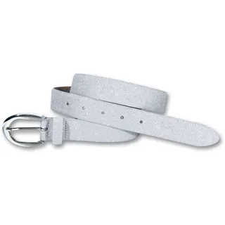 Silbergift Damengürtel Leder 100 cm silber
