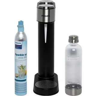 Philips GoZero mattschwarz + PET-Flasche + Zylinder