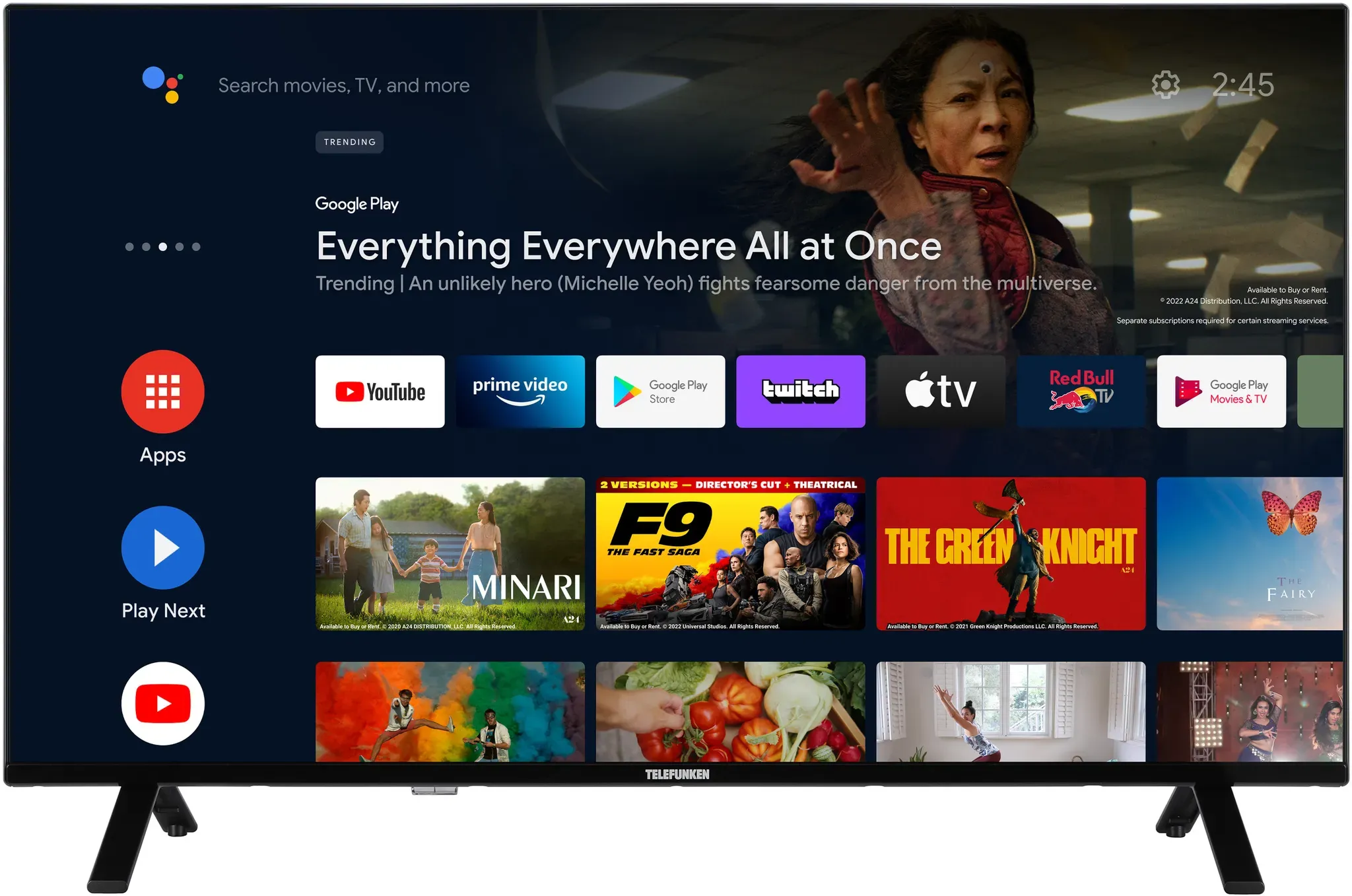 TELEFUNKEN Fernseher XUAN751S Android Smart TV 4K UHD (43 Zoll)