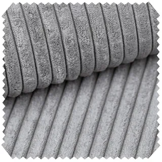 novely novely® PORTO - Polsterstoff in Breitcord-Optik - Ultraweicher Möbelstoff - Pflegeleichte Meterware 1 lfm | Farbe: 55 Grau