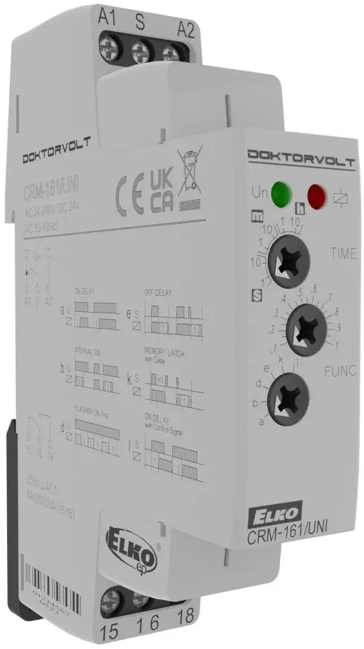Zeitrelais Multifunktionsrelais 12-240V AC DC ELKO CRM-161