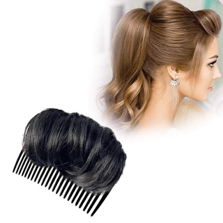 Unsichtbares Flauschiges Haarpolster, Bump Up Comb Clip Haarknoten, Bump It Up Volumen Haar Basis, Haarverdickung Flauschige Perücke Haarpolster Haarbasis Bump Styling Insert Tool DIY(Schwarz)