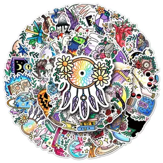 Magische Tranksticker, Vintage Halloween-Trankflaschenetiketten, Partydekoration - 50 Stück Vinyl wasserdicht für Jugendliche und Erwachsene (Zaubersticker)