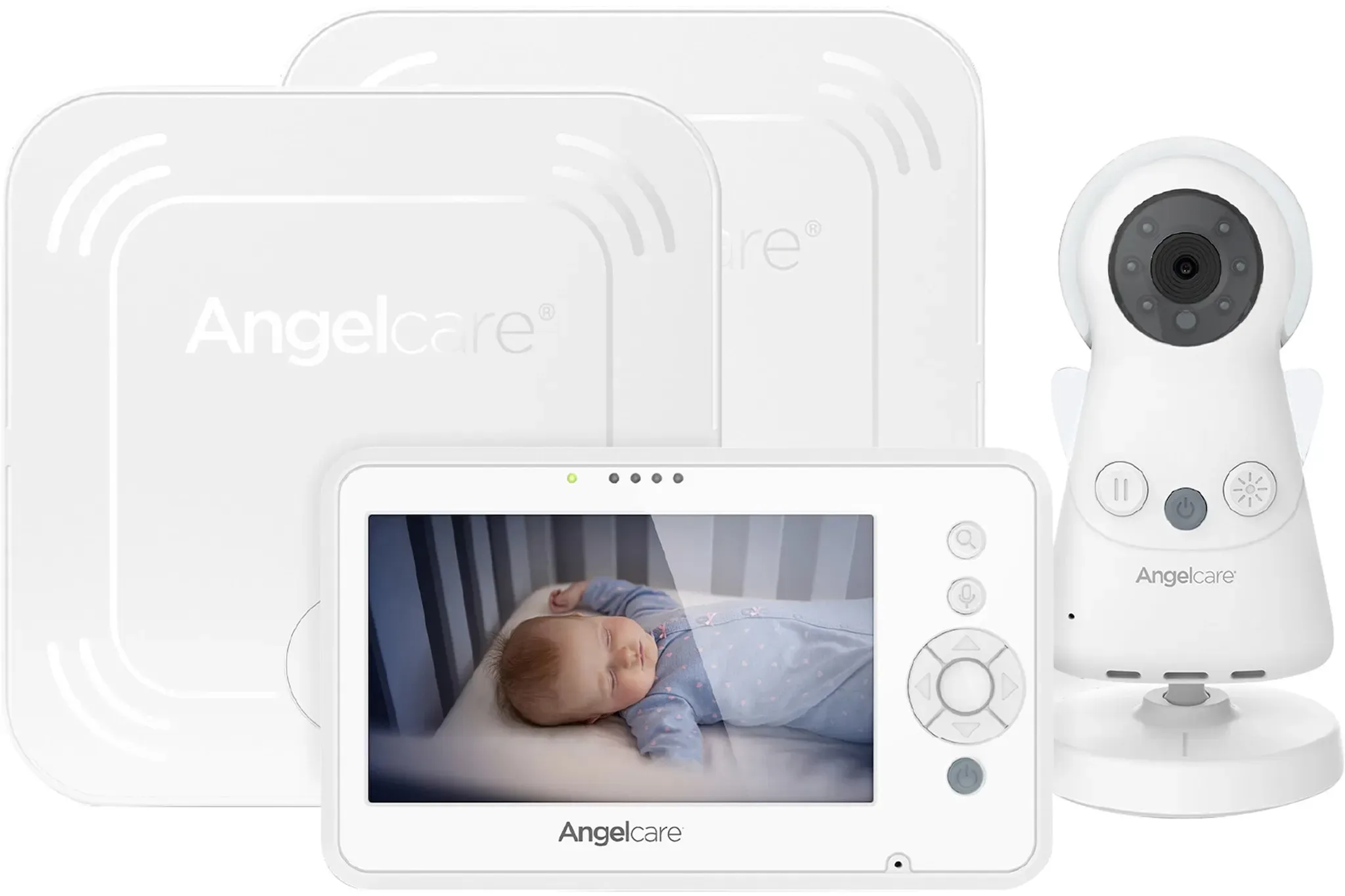 Angelcare Geräusch- und Bewegungsmelder mit Kamera AC25, weiss