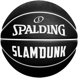 Spalding Basketball Slam Dunk Ball, Black, White Rubber