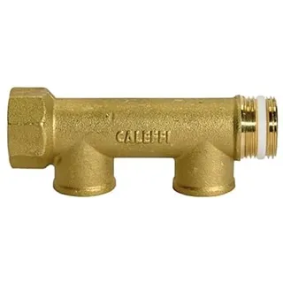 Riegler Verteilerrohr, 2 Abgänge, Eingang 2x1 1/4, Ausgang 2x1/2 IG, MS