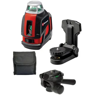 Einhell Kreuzlinienlaser TE-LL 360 G (selbstnivellierend, horizontale/vertikale grüne Laserlinien, digitale Wasserwaage, 1/4" Stativgewinde, inkl. Tasche, Wandhalterung & Adapter)
