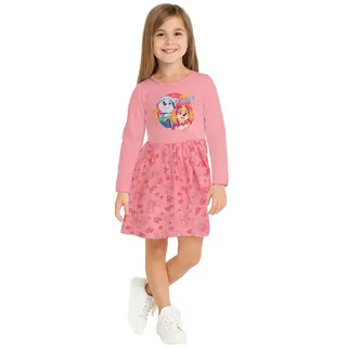 Paw Patrol Kleid Skye & Everest Kleidchen Mesh Rock langarm pink (DE/NL/SE/PL, Numerisch, 110, 116, Regular, Rosa) 110-116