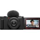SONY Kompaktkamera "Vlog ZV-1F", schwarz, B:10,55cm H:6cm T:4,64cm, Fotokameras, Klapp- und drehbares Display, Slow- Motion