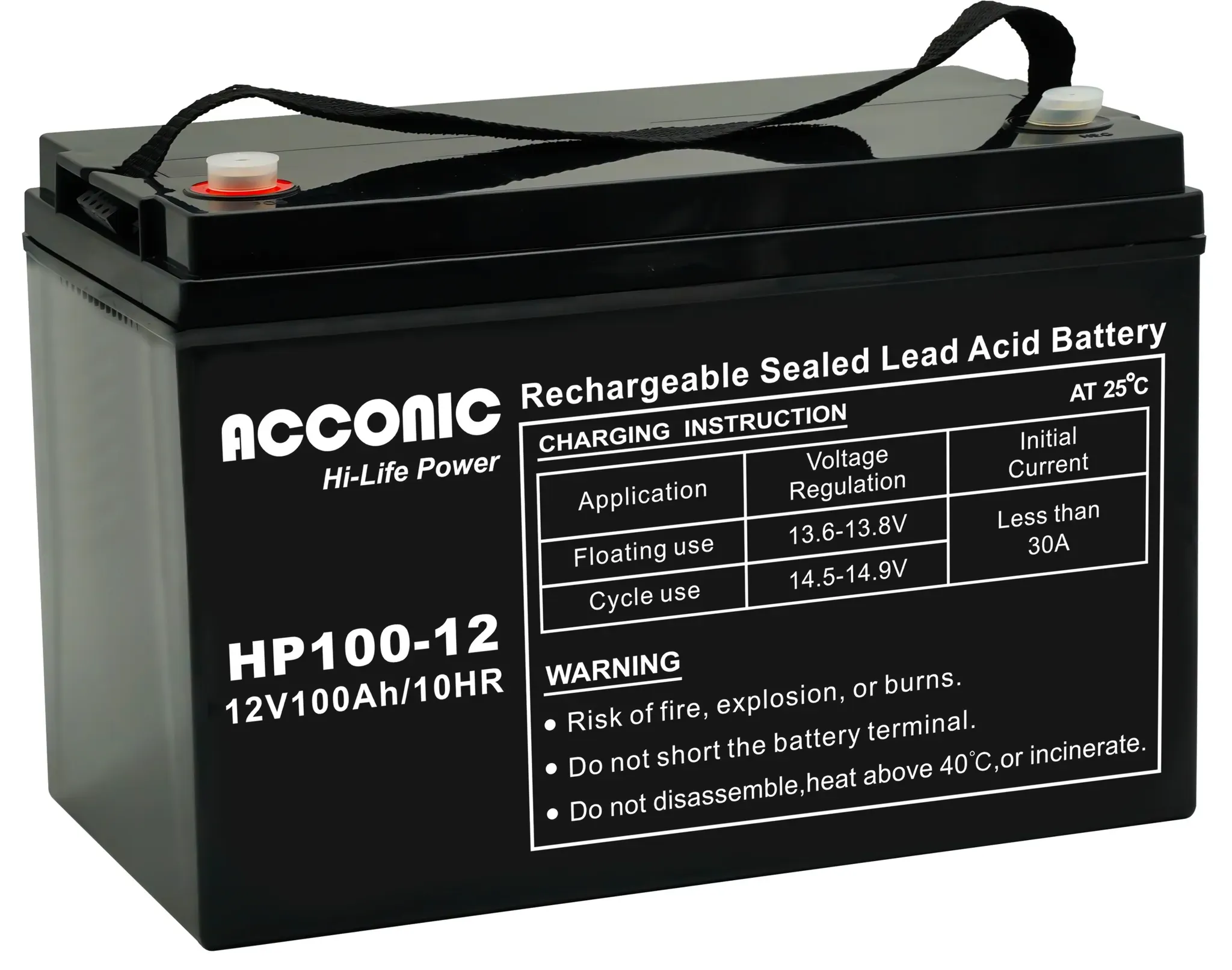 Acconic HP100-12 Hi-Life Power AGM 12V 100Ah Bleiakku