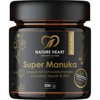 Nature Heart Super Manuka mit Schwarzkümmelöl 200 g Honig