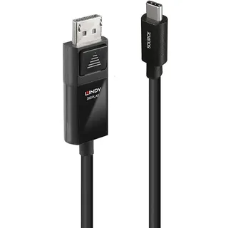 Lindy USB-C auf DisplayPort Adapter 3 m Schwarz