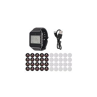 ciciglow Wireless Wrist Pager, Wireless Caregiver Watch Call Button Krankens Ch Wester Alert Pager mit 20 Sendern und 1 Receiver, Wireless Calling System für Home Restaurant Club Hospital