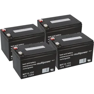 Multipower Akku E-Scooter Forca 48V 4x 12V 15Ah AGM Blei Accu