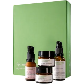 Spilanthox therapy - Starter Set - Mit Anti Wirinkle Moisturizer (15ml), Aloe Skin Wash (30ml), Eye Lifting Fluid (15ml) & Night Repair (15ml) - Anti-Aging Gesichtspflege-Set mit Spilanthol & Hyaluron