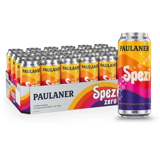 Paulaner Spezi Zero Erfrischungsgetränk mit Cola und Orange ohne ZuckerEINWEG (24x0,5l)