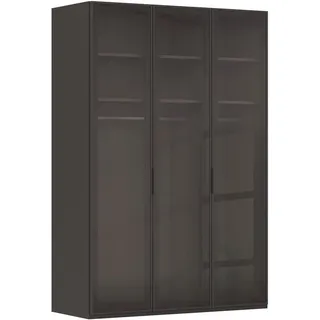 rauch Kleiderschrank Schrank Garderobe SKAT SHINE Breiten 151/201/251/301cm, Höhe 223/235cm (3 verschiedene Ausstattungen BASIC/CLASSIC/PREMIUM (inkl. SOFT-CLOSE) edle Schrankfront mit hochwertigen Glasrahmentüren MADE IN GERMANY grau 151 cm x 235 cm x 61 cm