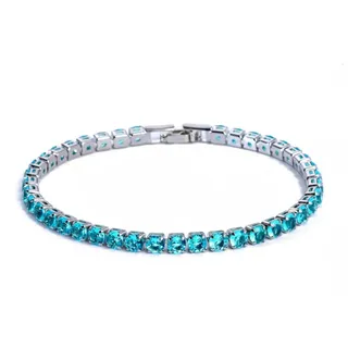 4mm kubische Tennisarmbänder Iced Out Chain Kristall Hochzeitsarmband für Frauen Männer Gold Silber Farbe Armband