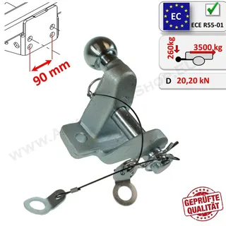 Zugmaul mit Kugelkopf für Anhängerkupplungsbock Ford Tourneo Connect