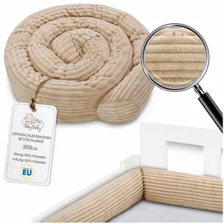 Totsy Baby Seitenschläferkissen Bettschlange Body Pillow 200 cm Lincoln - Kopfkissen lang Bettrolle Schlafkissen Nackenrolle Beige C