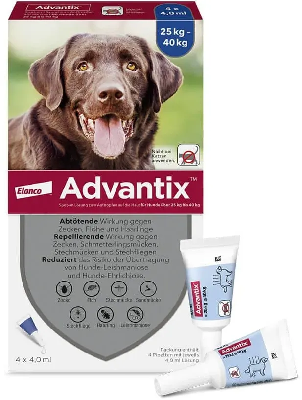 ADVANTIX SPOT-ON HUND 25-40KG 4X4.0 ml Lösung