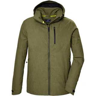 KILLTEC Herren Funktionsjacke wasserdicht/Outdoorjacke mit abzippbarer Kapuze KOS 74 MN JCKT, grünes moos, L,