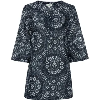 Viskose-Mix-Tunika, Druck blau, 42