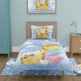 FARO pln Faro Babybettwäsche Kinderbettwäsche 100x135 Bettgarnitur 100% Baumwolle mit Oeko-Tex Siegel (Giraffe)