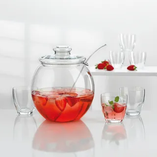 Bohemia Cristal Libera Bowlegefäß + Gläser 9er Set transparent